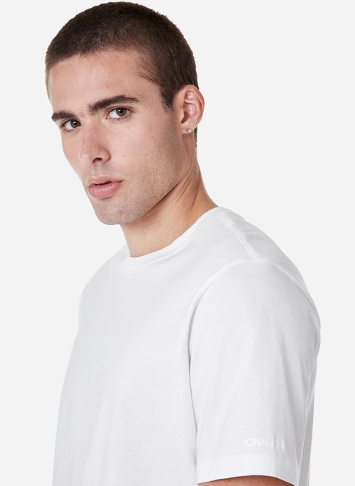 Camiseta Pima Regular Fit Basic White John John Masculina