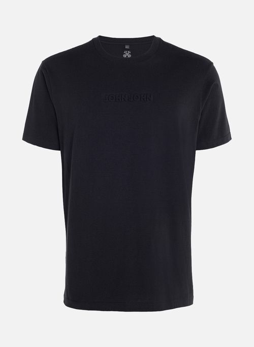 Camiseta Regular Fit Embossed Black John John Masculina