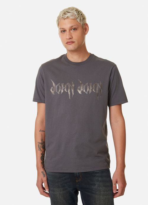 Camiseta Regular Fit Jhn Punk Chumbo John John Masculina