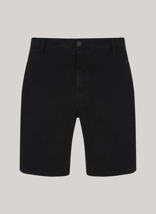 Bermuda Regular Fit Chino Portland Preto John John Masculina