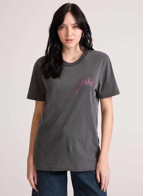 Camiseta Ampla Star Grey John John Feminina