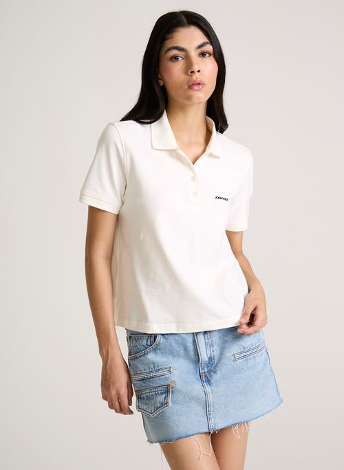 Polo Justa Basic White John John Feminina