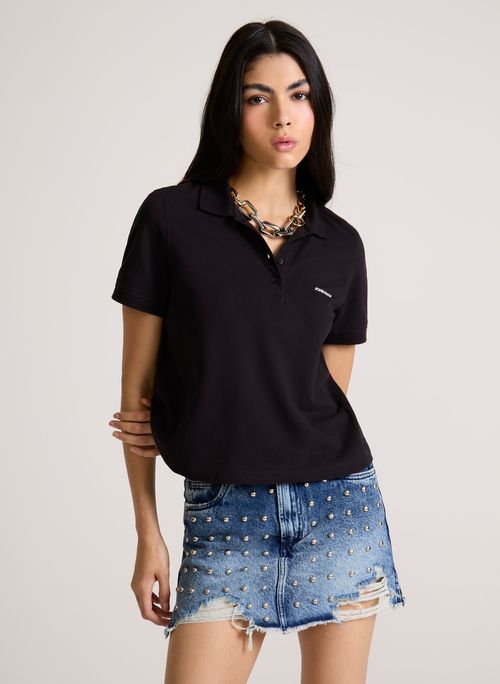 Polo Justa Basic Black John John Feminina