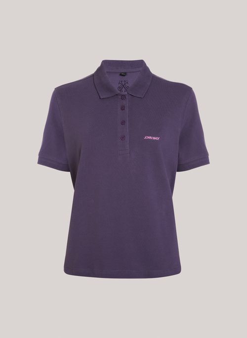 Polo Justa Basic Grape John John Feminina