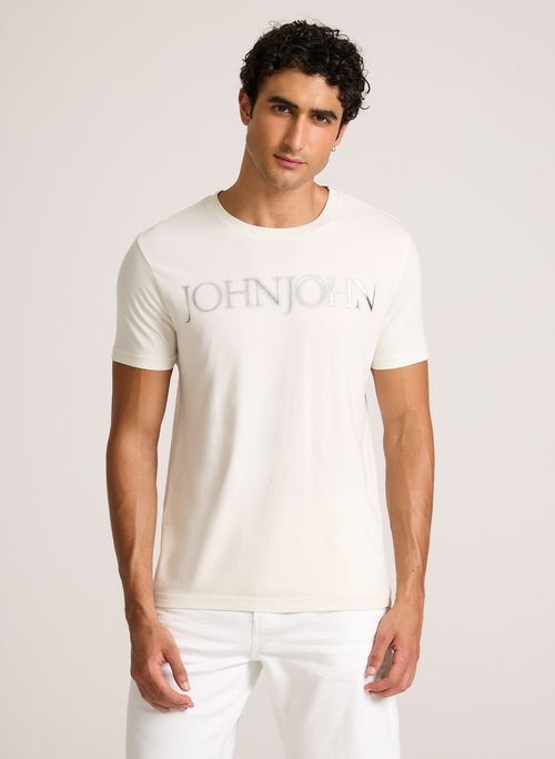 Camiseta Slim Fit John King White John John Maculina