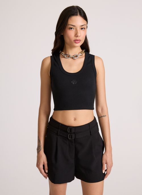 Regata Cropped Transfer Black John John Feminina