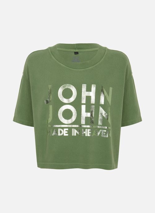 Camiseta Ampla Line Green John John Feminina