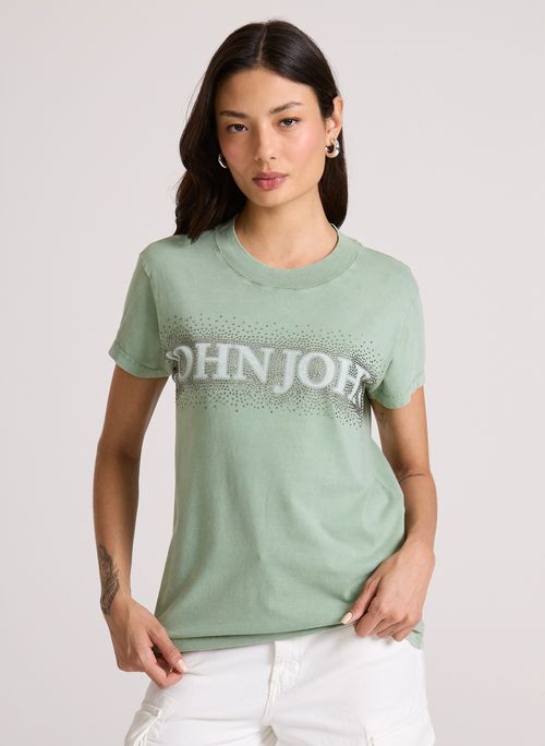 Camiseta Justa Crystals John John Feminina