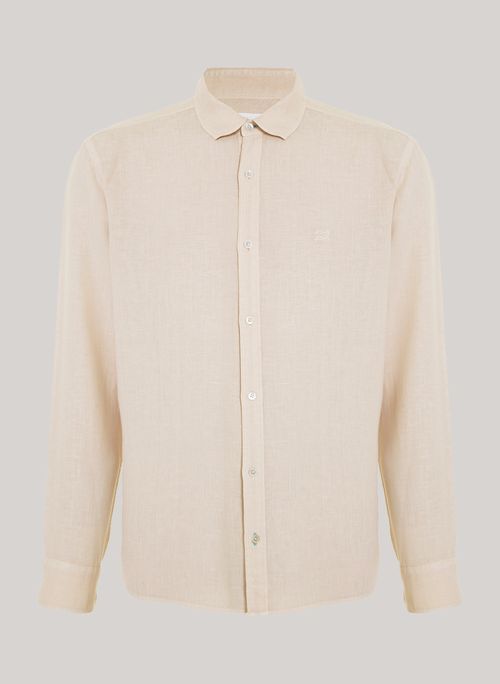 Camisa Relaxed Fit Linen Sand John John Masculina