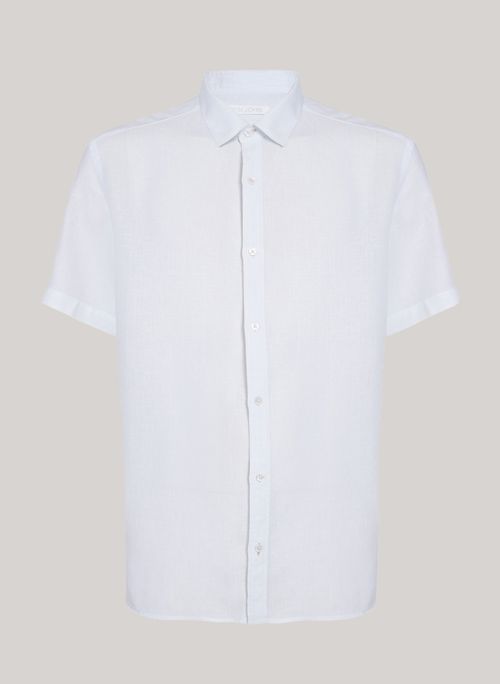 Camisa Relaxed Fit  Linen White John John Masculina