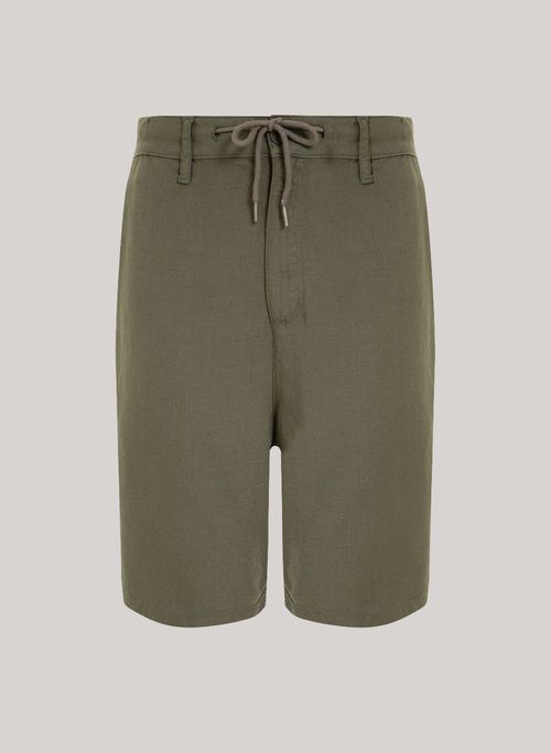 Bermuda Regular Linen  Blend Green John John Masculina