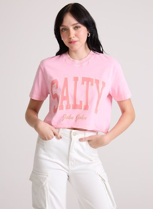 Camiseta Ampla Salty Soul Pink John John Feminina