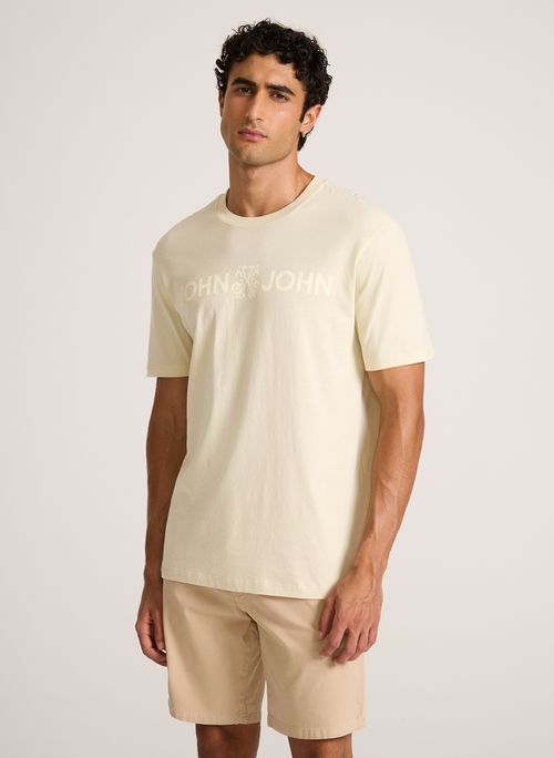 Camiseta Regular Fit Basic Off White John John Masculina