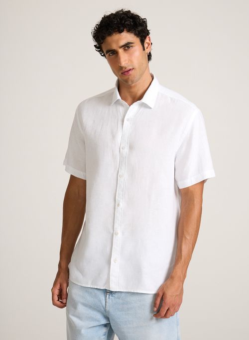 Camisa Relaxed Fit Cotton White John John Masculina