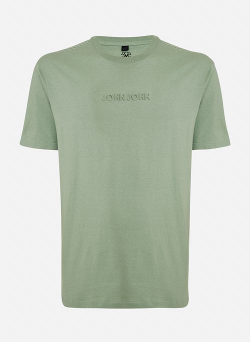 Camiseta Regular Fit Embossed Verde John John Masculina