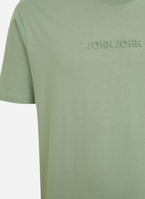 Camiseta Regular Fit Embossed Verde John John Masculina