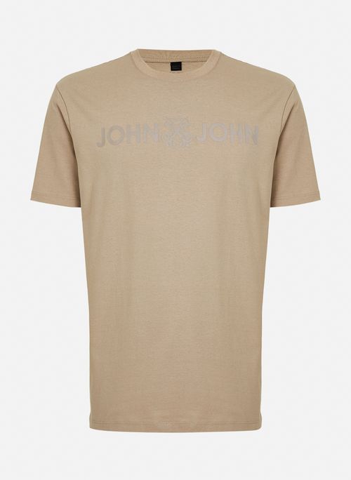 Camiseta Regular Fit Basic Caqui John John Masculina