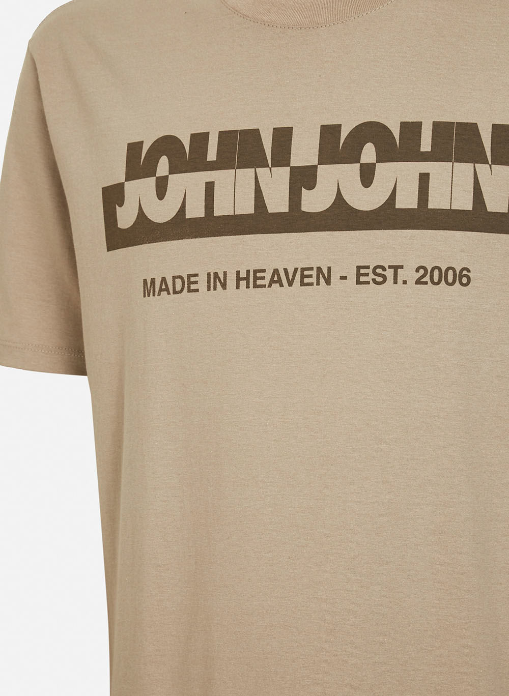 Camiseta Regular Fit New Divided Bege John John Masculina
