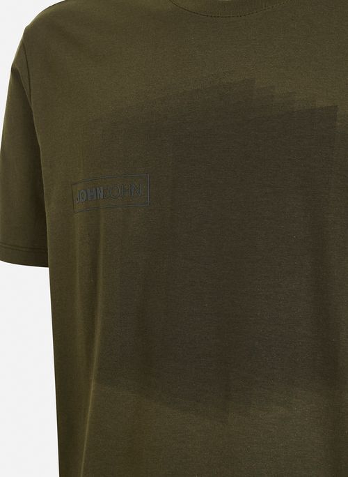 Camiseta Regular Fit Gradient Square Verde John John Masculina