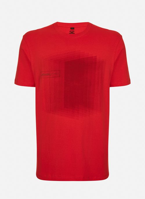 Camiseta Regular Fit Gradient Square Vermelho John John Masculina