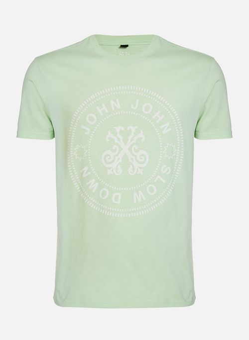 Camiseta Slim Fit Slow Down Verde John John Masculina