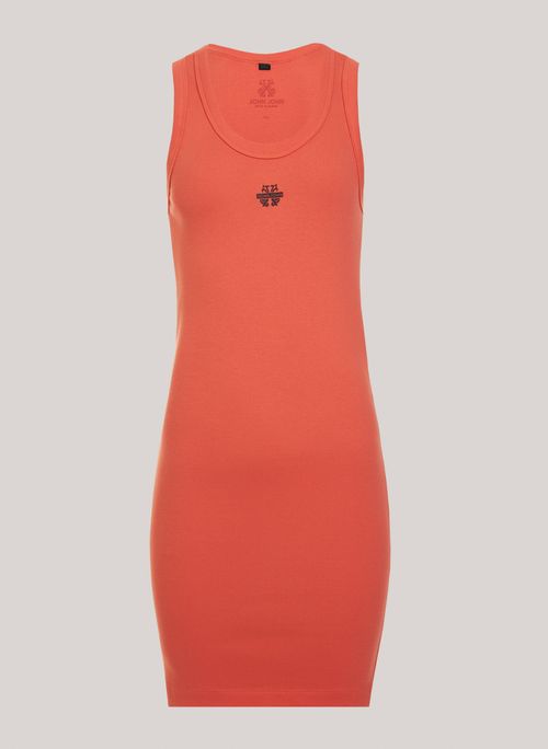 Vestido Justo Transfer Laranja John John Feminino