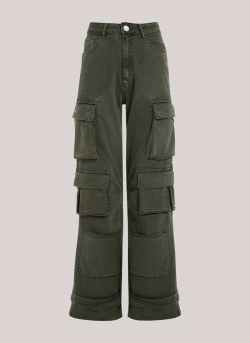 Calça Hype Cargo Nice Green John John Feminina