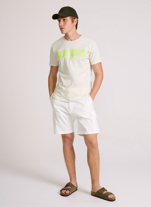 Bermuda Cargo Off White John John Masculina