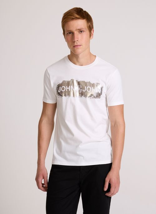 Camiseta Slim Fit Shine White John John Masculina