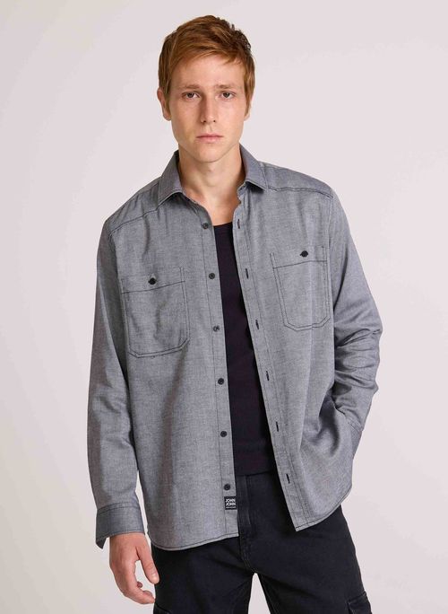 Camisa Relaxed Fit Lean Black John John Masculina