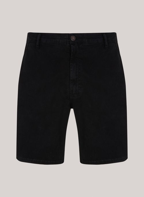 Bermuda Regular Fit Chino Portland Preto John John Masculina