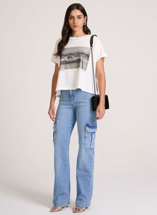 Calça Jeans Wide Leg Cusco John John Feminina