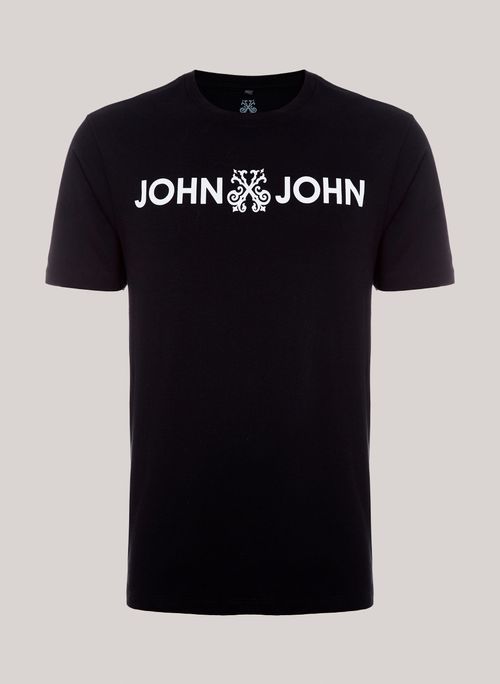 Camiseta Regular Fit Basic Preto John John Masculina