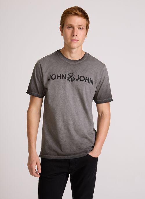 Camiseta Regular Fit Basic Chumbo John John Masculina