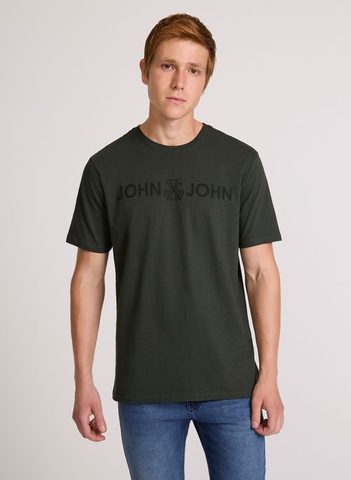 Camiseta Regular Fit JJ Basic Verde John John Masculina