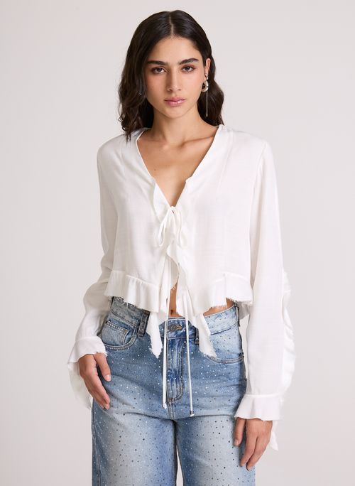 Blusa Fluída Twings White John John Feminina