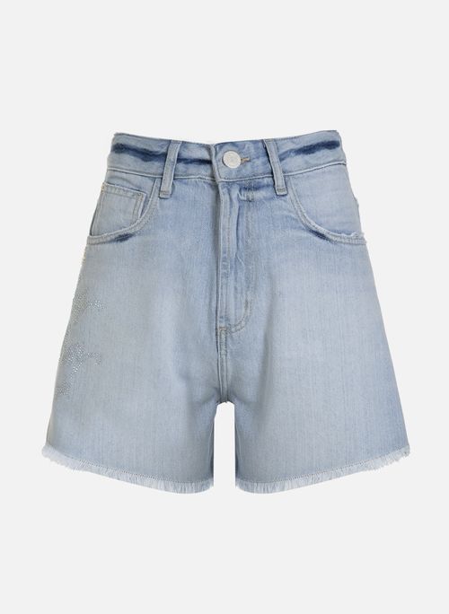 Shorts Jeans Boy Alto Light Stars John John Feminino