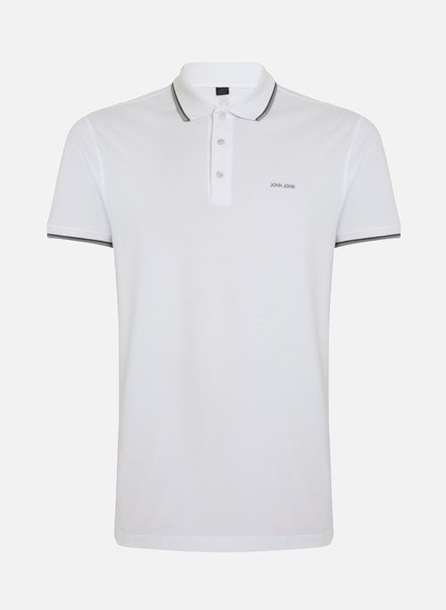Polo Regular 2 Lines Branca John John Masculina