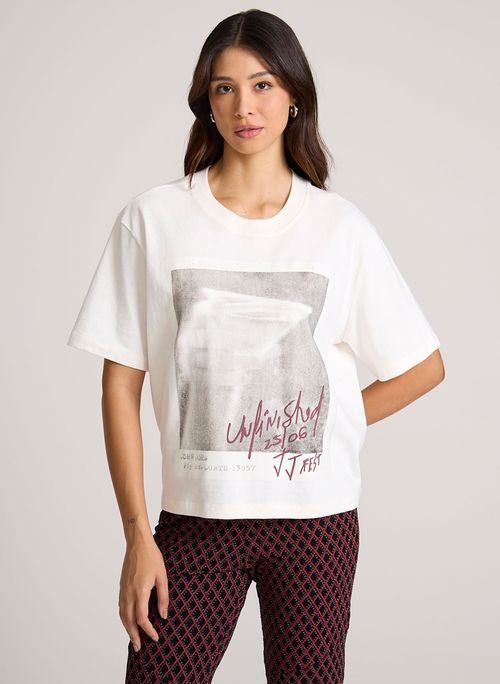Camiseta Ampla Pic Drink John John Feminina
