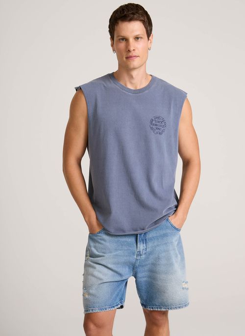Regata Relaxed Fit Vintage Stamp Azul John John Masculina