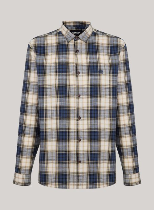 Camisa Relaxed Fit Blue Square John John Masculina