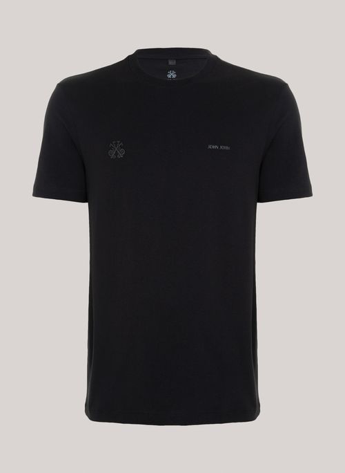 Camiseta Regular Fit Key Left Black John John Masculina
