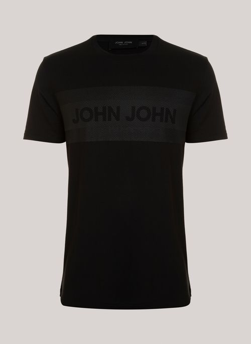 Camiseta Pima Regular Fit Big John Line Black John John Masculina
