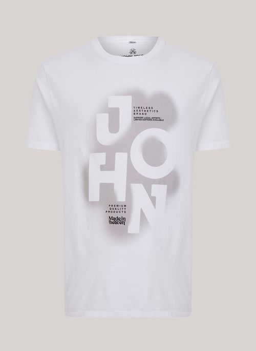 Camiseta Regular Fit Timeless Brand White John John Masculina