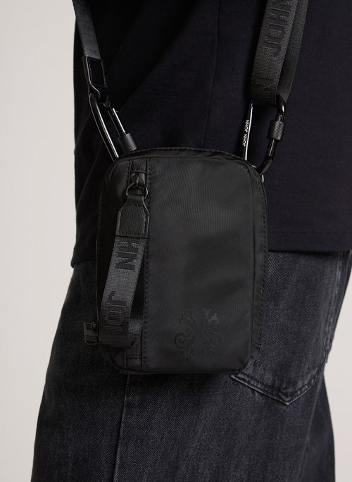 Shoulder Bag Luke Black John John Masculina