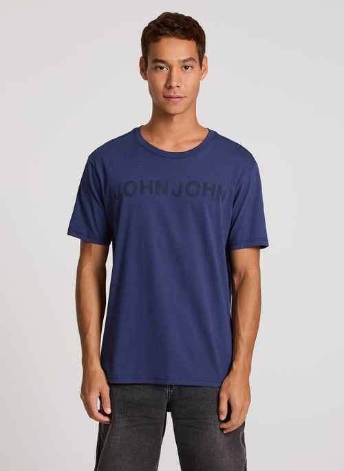 Camiseta Regular Fit John Brush Azul John John Masculina