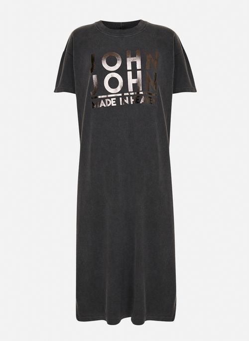 Vestido Amplo Line Midi Black John John Feminino