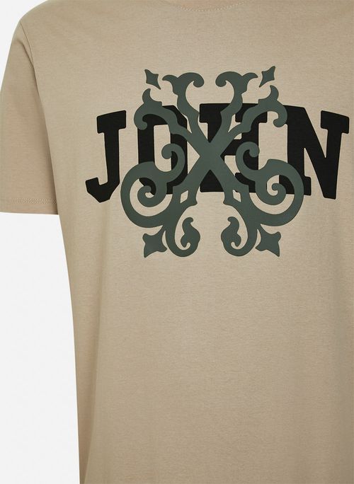 Camiseta Regular Fit John Brasão Caqui John John Masculina