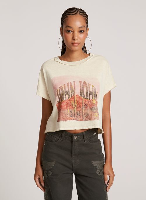 Camiseta Ampla Sonora John John Feminina