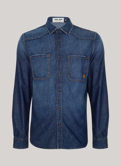 Camisa Jeans Slim Fit Phoenix John John Masculina